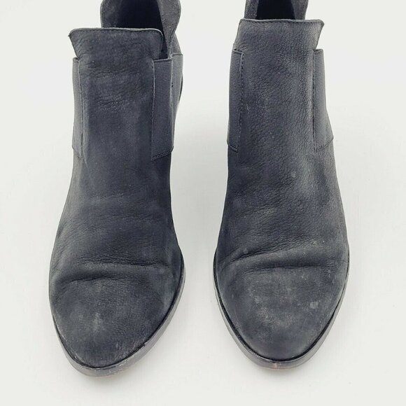 Eileen Fisher Black Suede Almond Toe Stretch Ankle Bootie Size 8 - Picture 6 of 9